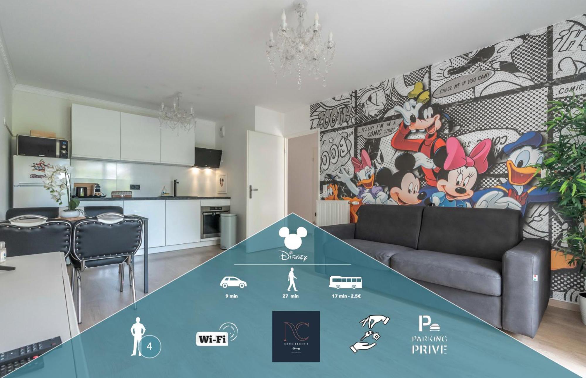 Appartement Disneyland-paris 4pers,wifi, Parking *